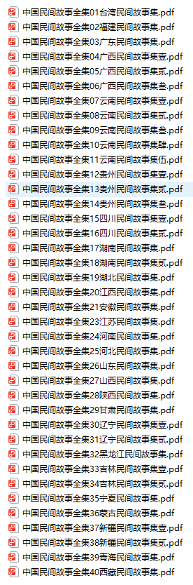 中国各地民间故事全集合集 40册 pdf电子版电子书网盘下载 第2张 中国各地民间故事全集合集 40册 pdf电子版电子书网盘下载 第2张